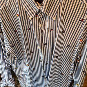 Men's Tommy Hilfiger nautical button down shirt XL
